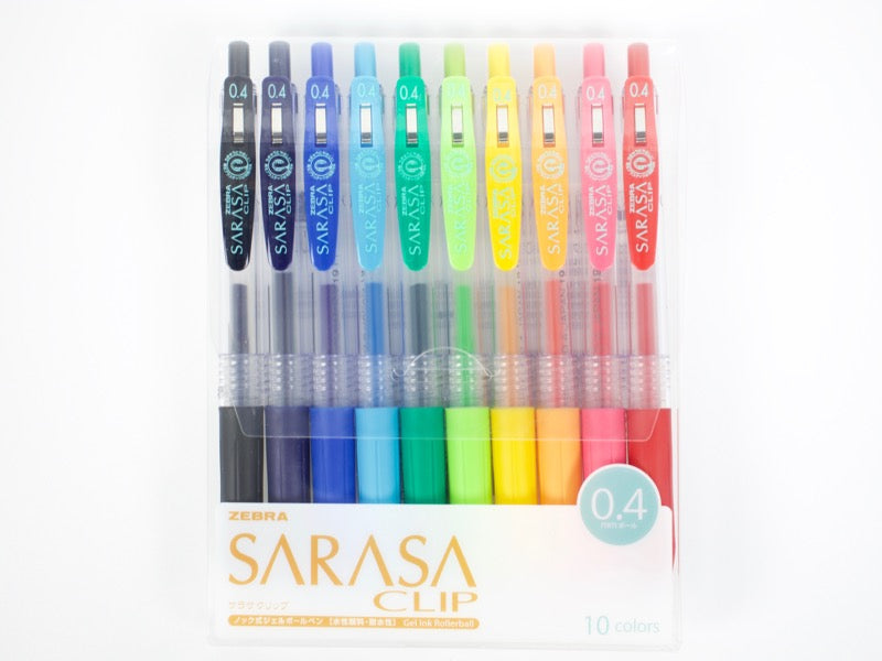 Sarasa Clip 10 Color Set .4 mm