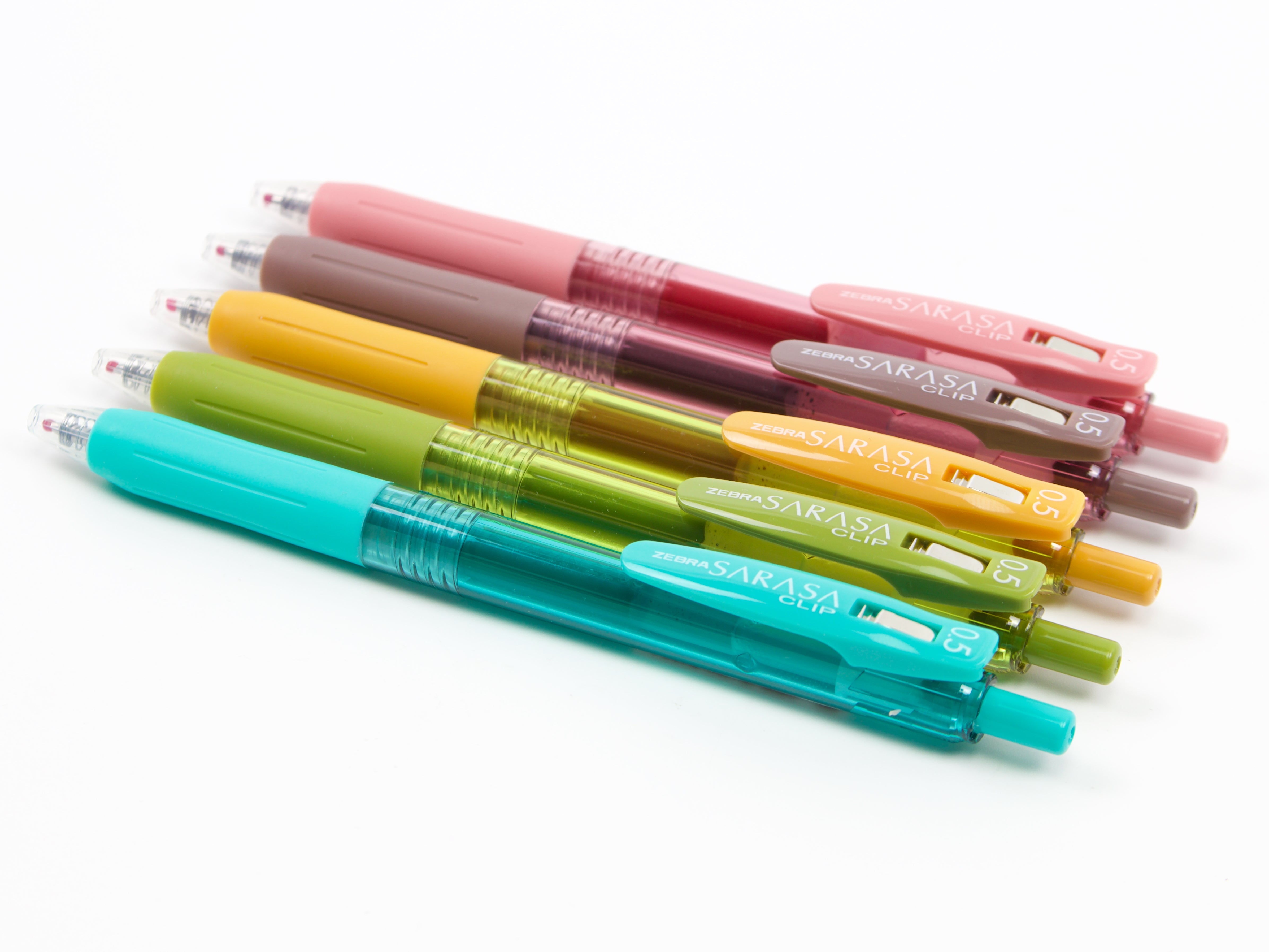  Zebra Sarasa Clip Gel Pen - 0.5 mm - Neon - 5 Color Set