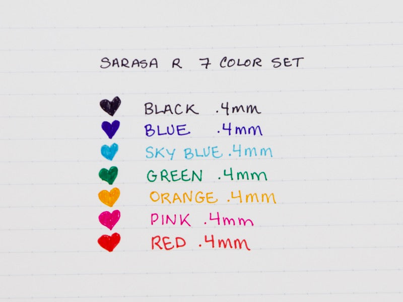 Sarasa R 7 Color Set