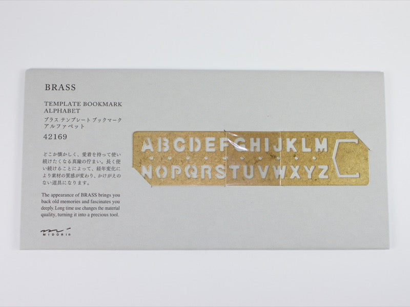 Alphabet　Brass　Pen　Template　Company　Tokyo　Shop　Traveler's　Bookmark