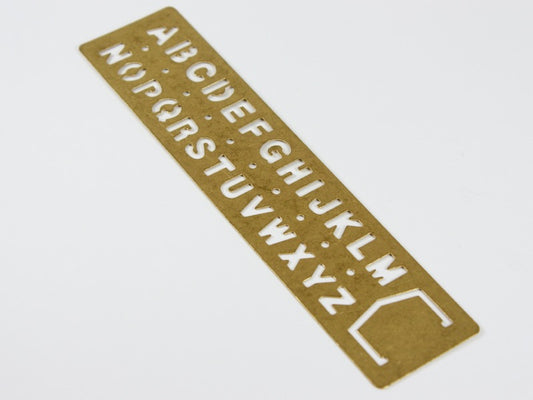 Traveler’s Company Brass Template Bookmark Alphabet