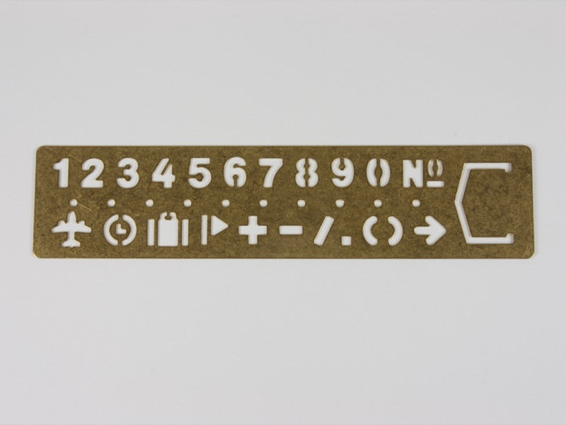 Traveler’s Company Brass Template Bookmark Numbers